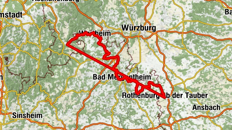 Jakobswanderweg Gesamtstrecke