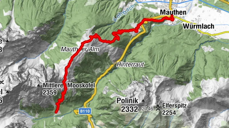 Etappe 22: Alpina Antica Trail | ET22: Mauthen - Untere Valentinalm