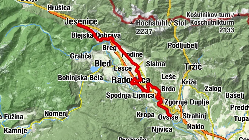 Plečnikova Gorenjska (Etapa Jesenice - Radovljica - Brezje - Podnart)