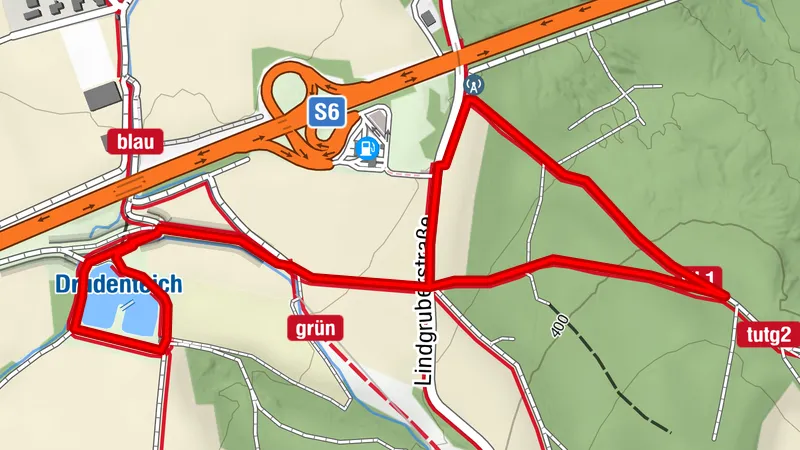 3.0km tut gut Schrittewege Wartmannstetten "Drudenteichrunde" (Route 1)