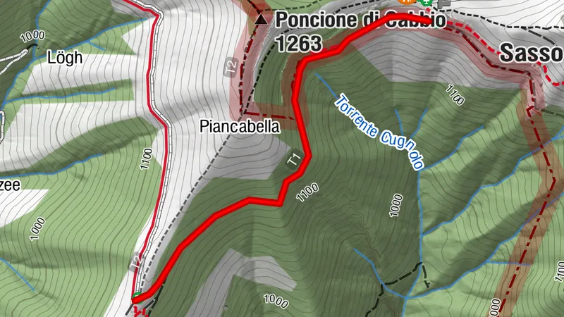Ausweichstrecke Bonello – Sasso Gordona