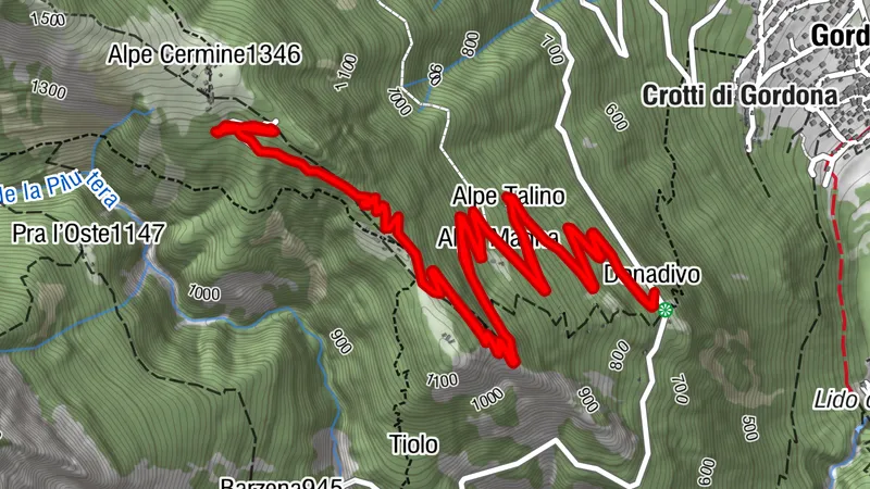 Alpe Cermine von Gordona aus