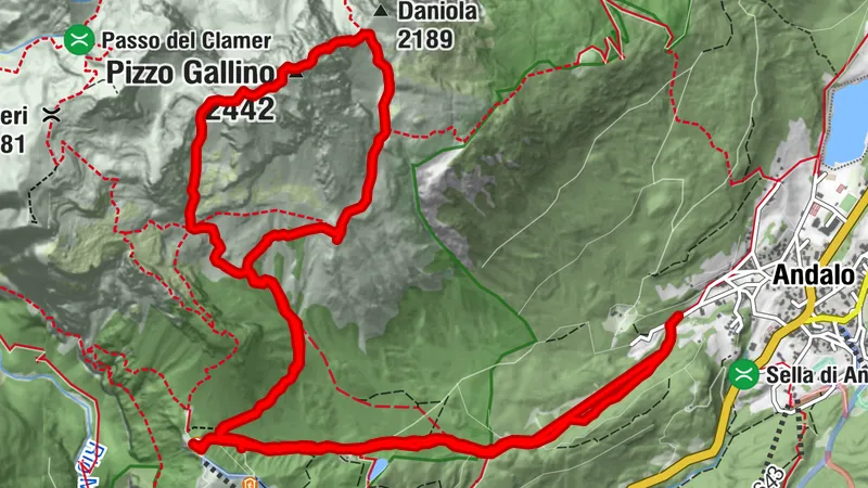 Da Andalo  alla cima Piz Galin e ritorno