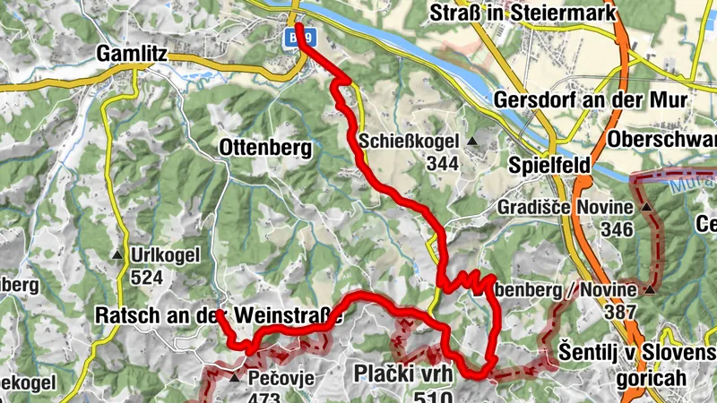 Etappe 24 Vom Gletscher zum Wein Südroute Ratsch an der Weinstraße - Ehrenhausen