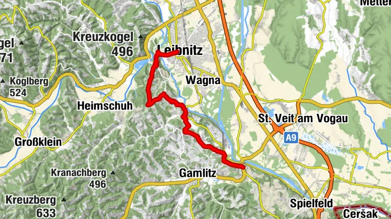 Etappe 25 Vom Gletscher zum Wein Südroute Ehrenhausen - Leibnitz