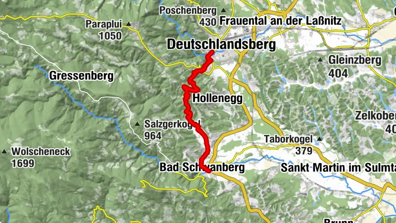 Etappe 19 Vom Gletscher zum Wein Südroute Deutschlandsberg - Bad Schwanberg