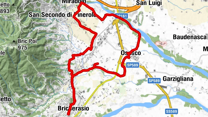 Kurze Fahrt auf der Apfelstraße Pinerolese_Bricherasio_San Secondo_Osasco