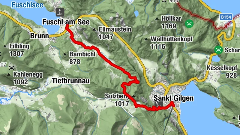 Von St. Gilgen über Kühleiten nach Fuschl