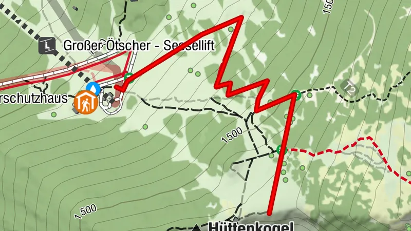 Vom Ötscherschutzhaus zum Hüttenkogel