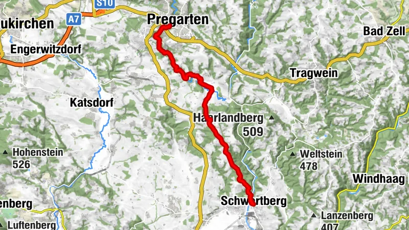 Schwertberg Pregarten über aisttal