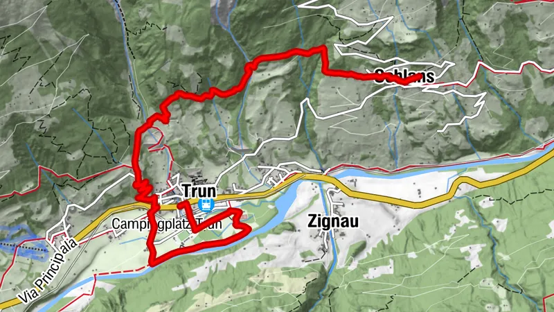 Kulinarische Wanderung von Trun nach Schlans
