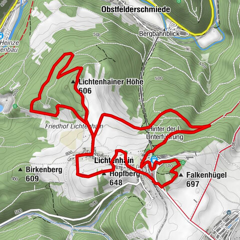 Rundwanderweg - Naturlehrpfad Lichtenhain - Wanderstart Lichtenhain