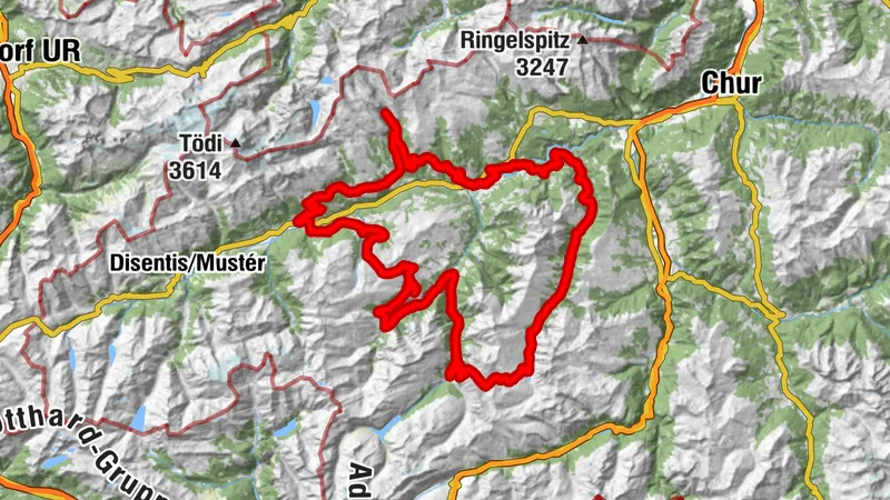 Surselva 4 Tages-Rundtour mit dem (E)-Bike