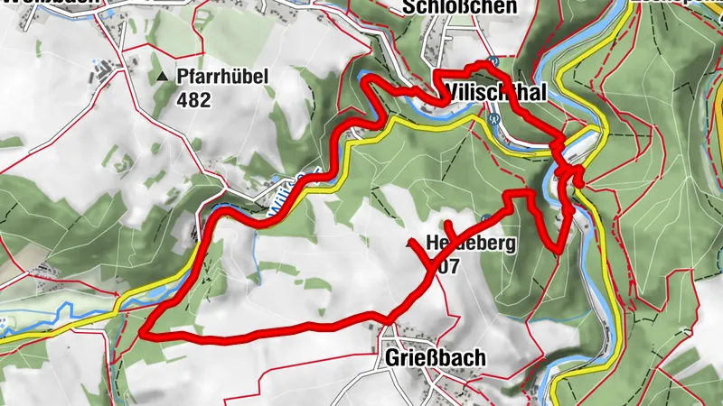 Teil vom Thumer Schmalspurnetz und 1000 er im Erzgebirge im Blick - um Willischthal