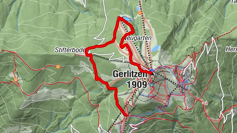 Bergstation Pöllingerbahn - Kammerhütte - Neugarten-Almseehütte - Gerlitzen Gipfel (1.911m)