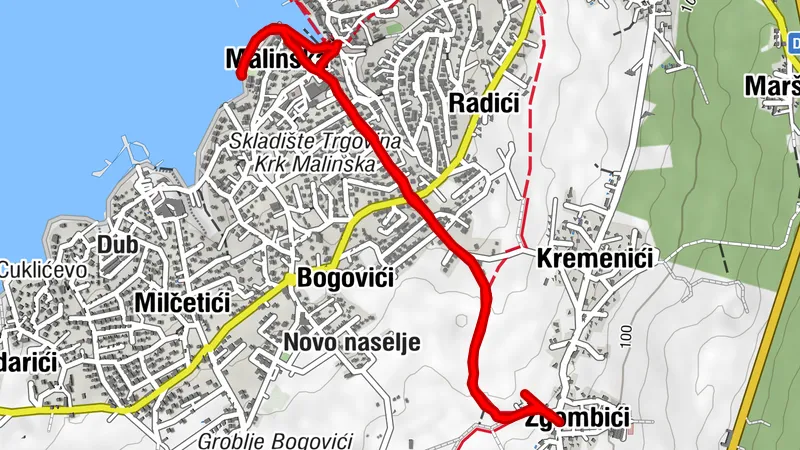 Žgombići, to Harbour Malinska