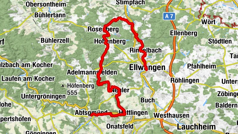 Ostalb-Radrunde - Etappe 4 - Ellwangen-Abtsgmünd