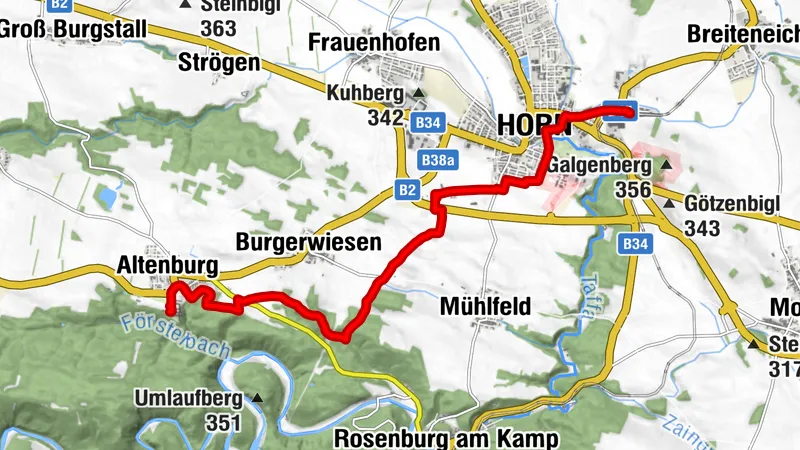 Altenburg - Piaristenkirche - Kreuzigungskapelle - Horn Schulwallfahrt Rückweg 2.1