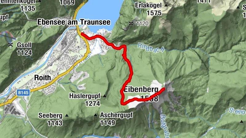 Ebensee am Traunsee - Rindbach - Eibenberg