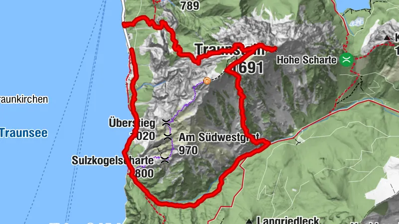 Traunstein (Gmunden) / Hernlersteig rauf