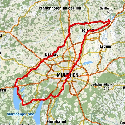 3-Tage Isar- und Amper-Runde - 225,9 km, 623 hm