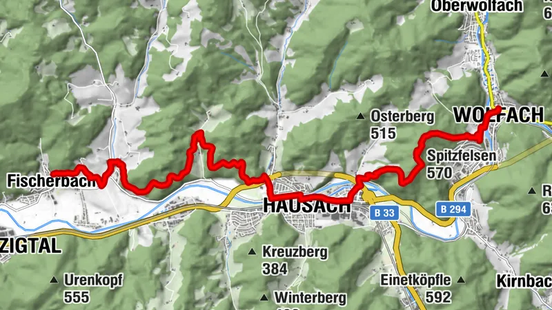 Kinzigtalsteig Etappe 6: Wolfach nach Fischerbach