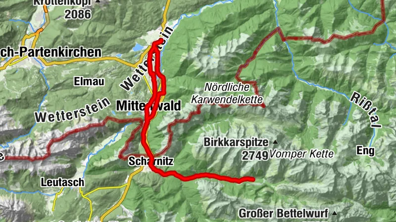 Radln Oberbayern Krün - Isarursprung - Krün