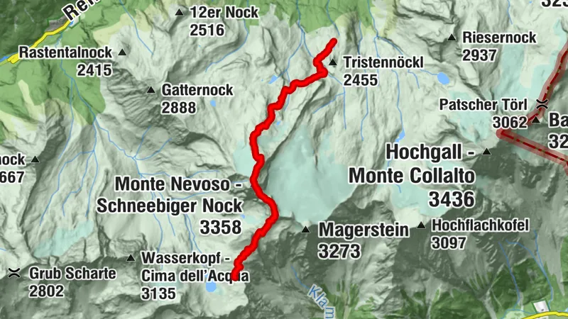 Rieserfernerhütte - Schneebiger Nock - Kasseler Hütte