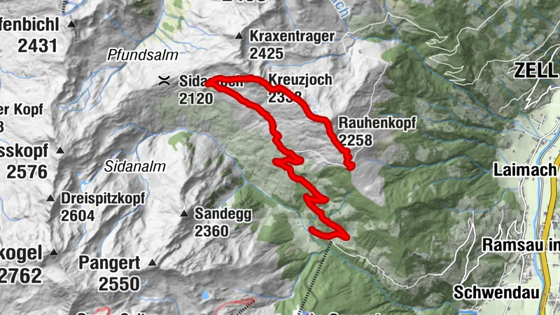 Jausenstation Melchboden - Arbiskopf - Rauhenkopf - Almhof Roswitha