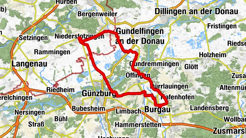 Radtour von Bächingen zum Mittagstisch und Café 5 - 50,5 km, 149 hm