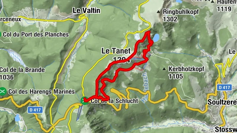 Col de la Schlucht tot Lac Vert