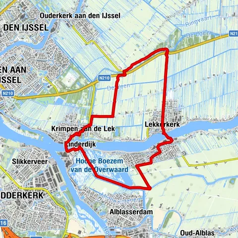 Rondwandeling Loetbos > Kinderdijk