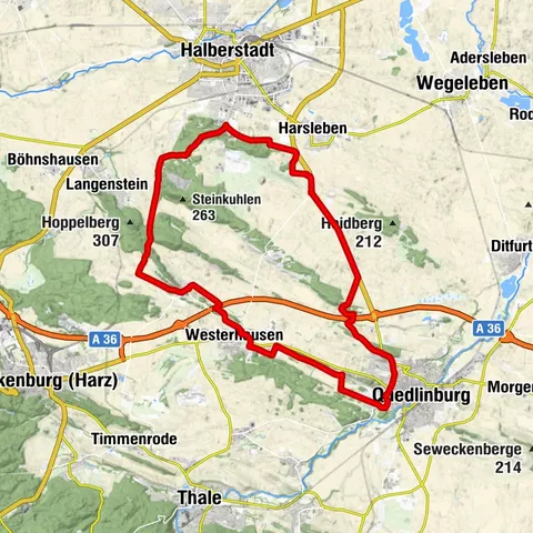 Rundfahrt Quedlinburg - Spiegelsberge - Quedlinburg
