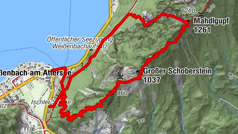 Attersee Klettersteig Mahdlgupf