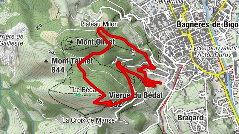 La vierge du Bédat par le mini-golf et le sentier Michon