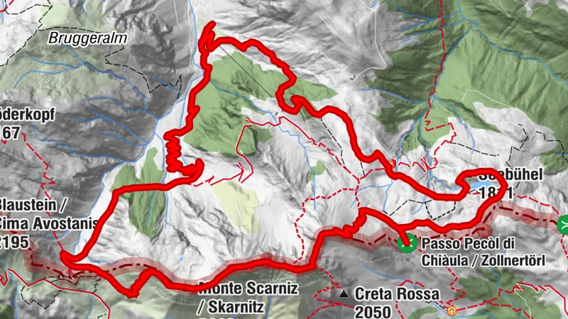 Karnische Alpen - Hoher Trieb 2.198m - Überschreitung nach Italien