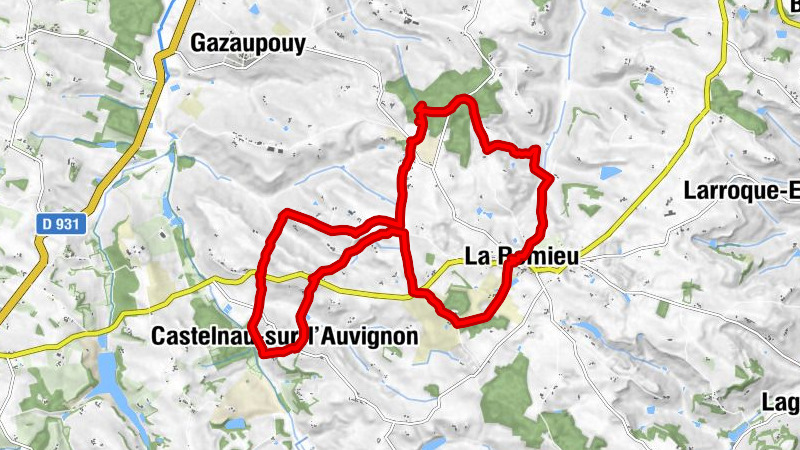 La Romieu - Collines, vallées et bois
