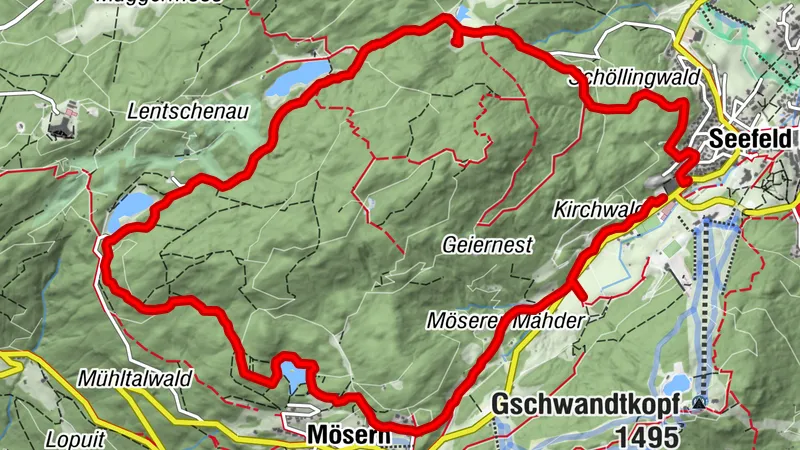 3 Seenrunde - Möserer/Lotten/Wildmoossee