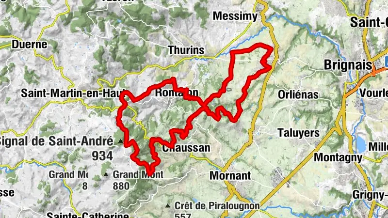 MTB-Strecke 191 - Runde um Saint-André-la-Côte