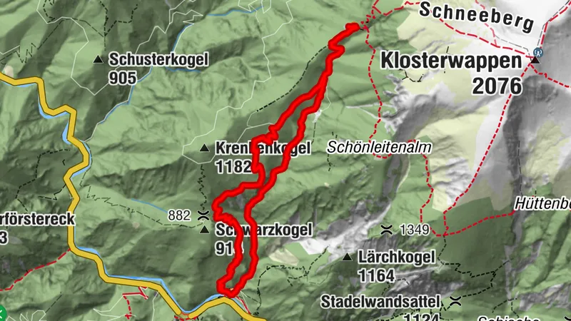 Weichtalhaus - Weichtalklamm - Kienthalerhütte - Turmstein - Ferdinand Mayr Weg