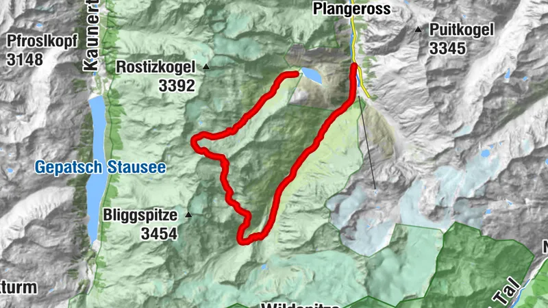 Mandarfen, Taschachtalhaus, Wurmtaler Kopf, Rifflsee
