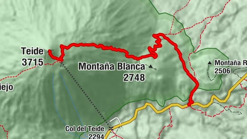Teide da montagna blanca (tenerife) al Pico del Teide