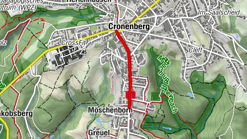 Zuweg Wuppertal-Cronenberg
