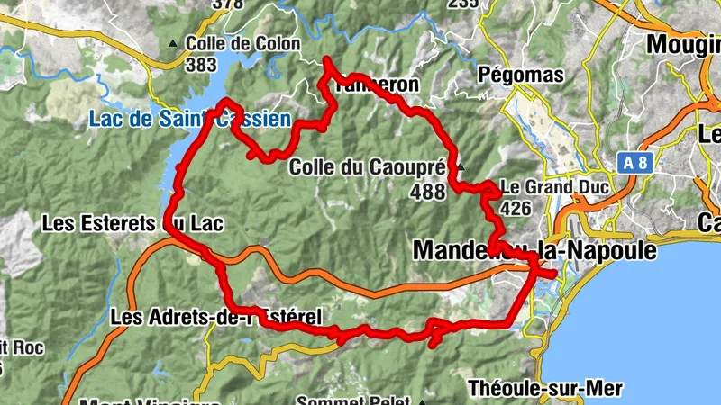 Mandelieu-la-Napoule - Lac St.Cassien - Tanneron - Mandelieu/Provence-Alpes-Côte d'Azur/Frankreich