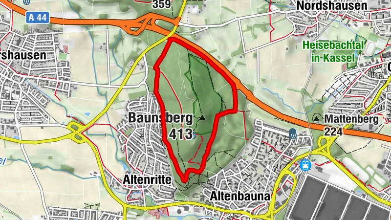 Große Baunsbergrunde (Baunatal, Naturpark-Rundweg 2)