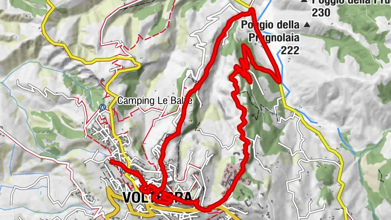 um Volterra hinab und hinauf
