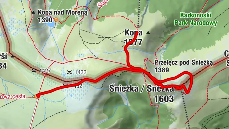 Śnieżka późnym latem