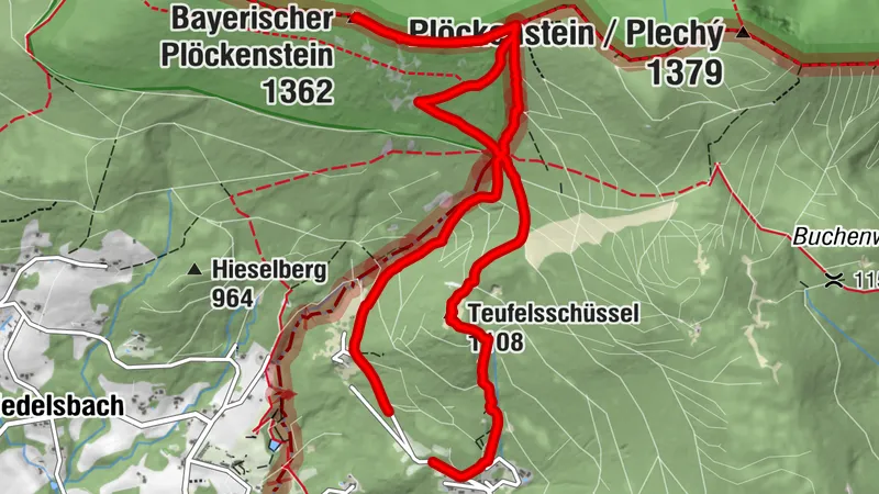 Bayerischer Plöckenstein / Dreiländereck