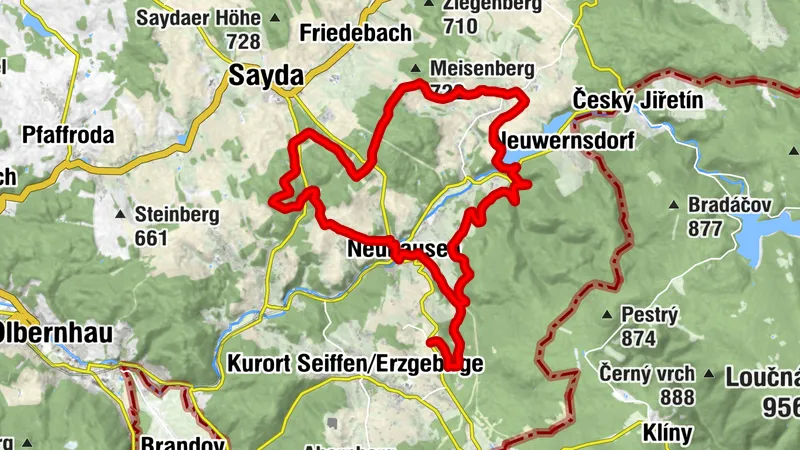 BLOCKLINE - Miniloop Neuhausen - Cämmerswalde- Mortelgrund Sayda- Neuhausen