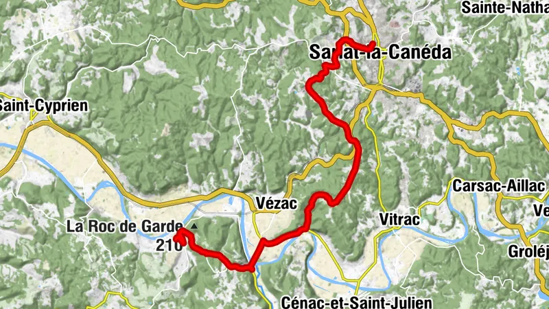 Mobilitätsroute Sarlat – Castelnaud – Schloss Milandes